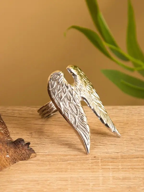 Кольцо для салфеток "Крылья архангела" алюминий 7х5х4 см