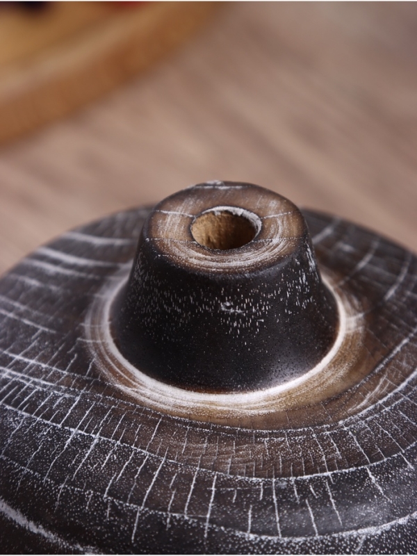 Ваза "Терра" дерево Джати, 11х11х10 см, цв. темно-коричневый