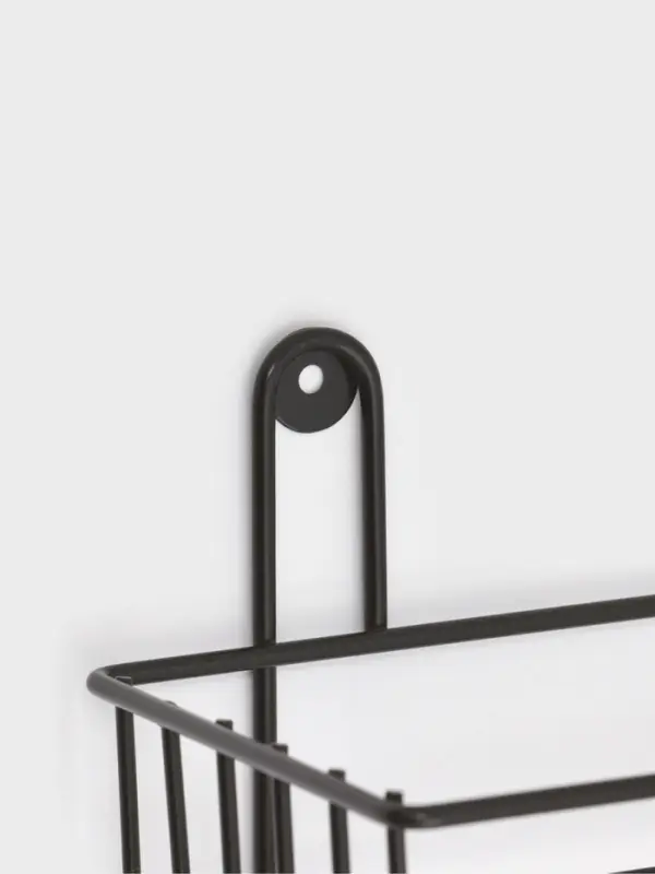 Полка для ванной прямоугольная, 2-х ярусная, 29*12,5*30 см, цвет черный