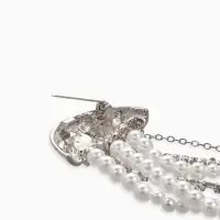 Брошь &laquo;Медуза&raquo;, цвет белый в серебре