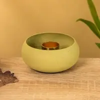 Подсвечник на 1 свечу на магнитах "Оливковый" 7,5х7,5х3,5 см