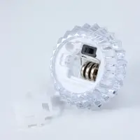 Светодиодная свеча LED "Свеча в чаше" от батареек 3хLR1130, прозрачный 6х6х4 см