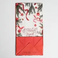 Пакет без ручек &laquo;С Новым Годом!&raquo;, 10 х 19.3 х 7 см