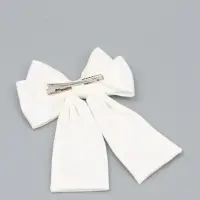Бант для волос на заколке с лентами, белый, Коты аристократы