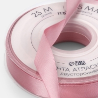 Лента атласная двухсторонняя №158 15мм*25&plusmn;1м сакура TR