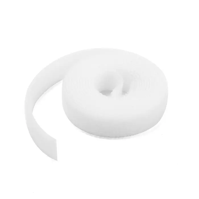 Лента-липучка для проводов 1000&times;10&times;1.5 мм ТУНДРА, белая, 1 шт.