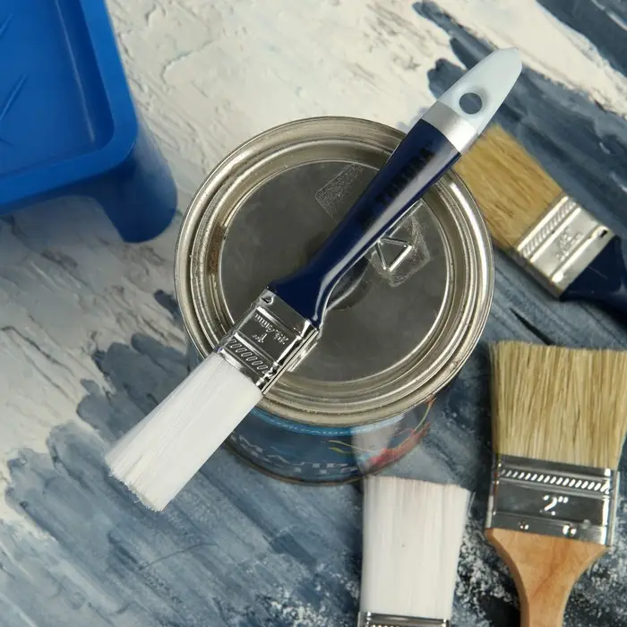 Кисть плоская ТУНДРА, искусственная щетина, пластиковая рукоятка, 1", 25 мм