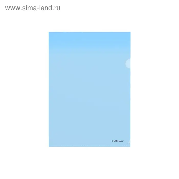 Папка-уголок А4, 160 мкм, ErichKrause Glossy Classic, прозрачная, микс