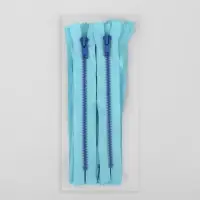 Молния &laquo;Трактор&raquo;, №5, неразъёмная, замок автомат, 18 см, голубая