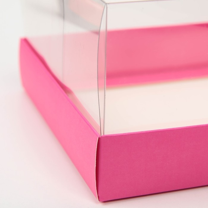 Коробка кондитерская, упаковка, &laquo;Фуксия&raquo; , 22 х 8 х 13,5 см
