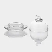 Икорница с крышкой "Купол" 7х7х9 см, прозрачная