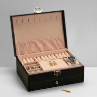 Подставка для украшений &laquo;Шкатулка&raquo; 2 яруса, 17&times;23&times;10 см, цвет чёрный