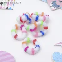 Резинка для волос "Махрушка полосатая" (набор 20 шт) 2,5 см