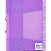 Тетрадь-папка А4 80л кл "FolderBook", пласт обл на закрыт греб с клапан на резинке, фиолет