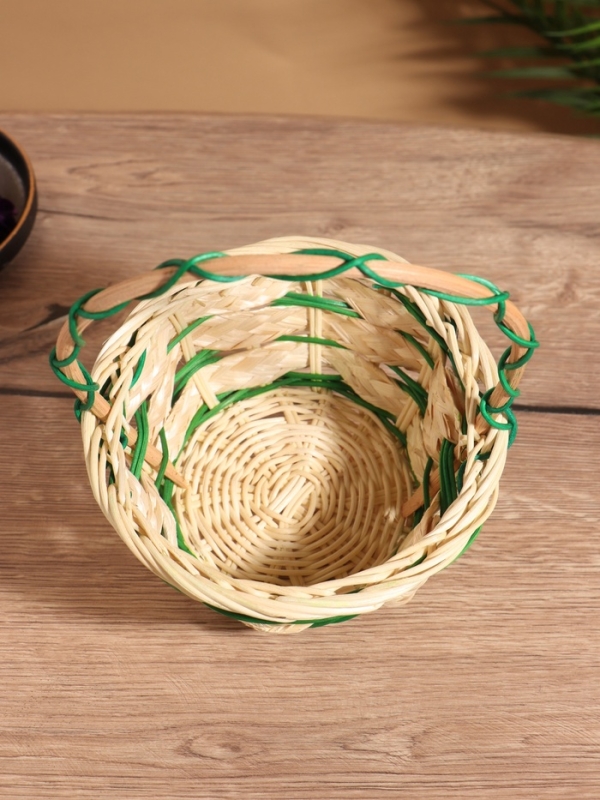 Корзина плетеная 17x17x22 см, ротанг