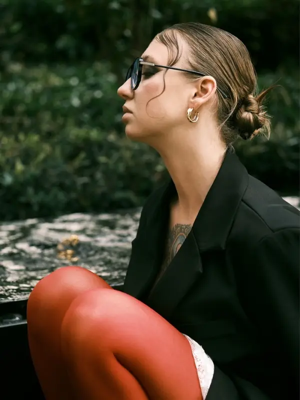 Серьги металл "Переплетение" тренд, цвет золото