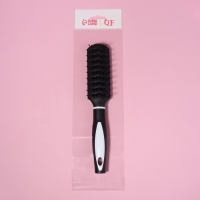 Расчёска массажная, вентилируемая, 4 &times; 23,2 см, цвет чёрный/белый