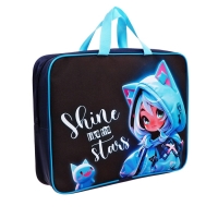 Папка с ручками текстильная А4, 360&times;245&times;70 мм, Calligrata TOP &laquo;Сияй&raquo;