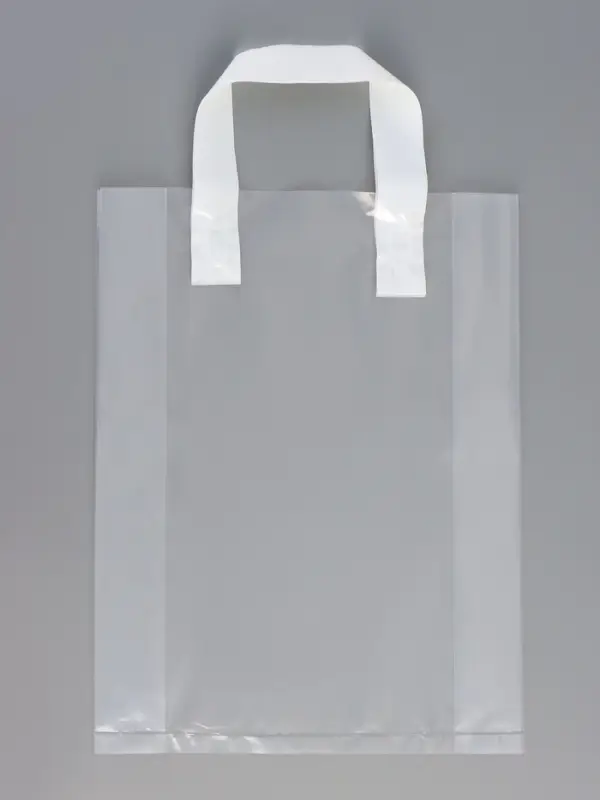 Пакет полиэтиленовый с боковой складкой и петлевой ручкой, прозрачный, 25&times;32+8 см &plusmn; 5% 60 мкм