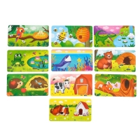 Парные пазлы &laquo;Кто где живёт?&raquo;, 10 пазлов, 20 деталей