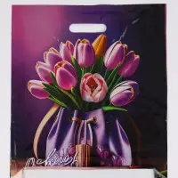 Пакет "Сумочка, полиэтиленовый с вырубной ручкой 38х45 см, 60 мкм