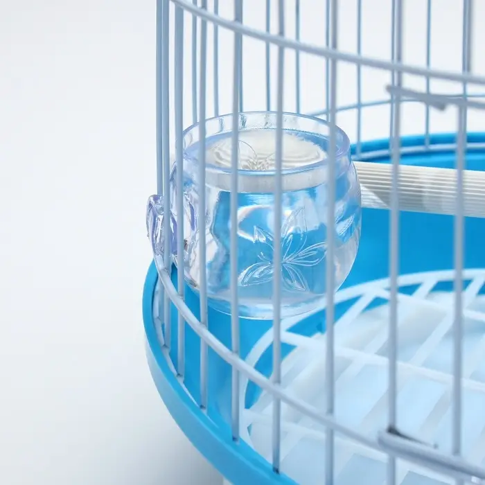 Клетка для птиц круглая укомплектованная Bd-4/2, 23,5 х 33 см, голубая (фасовка 20 шт)