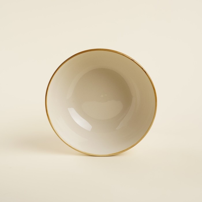 Набор салатников фарфоровых SL Home &laquo;Леггеро&raquo;, 750 мл, d=15 см, цвет бежевый