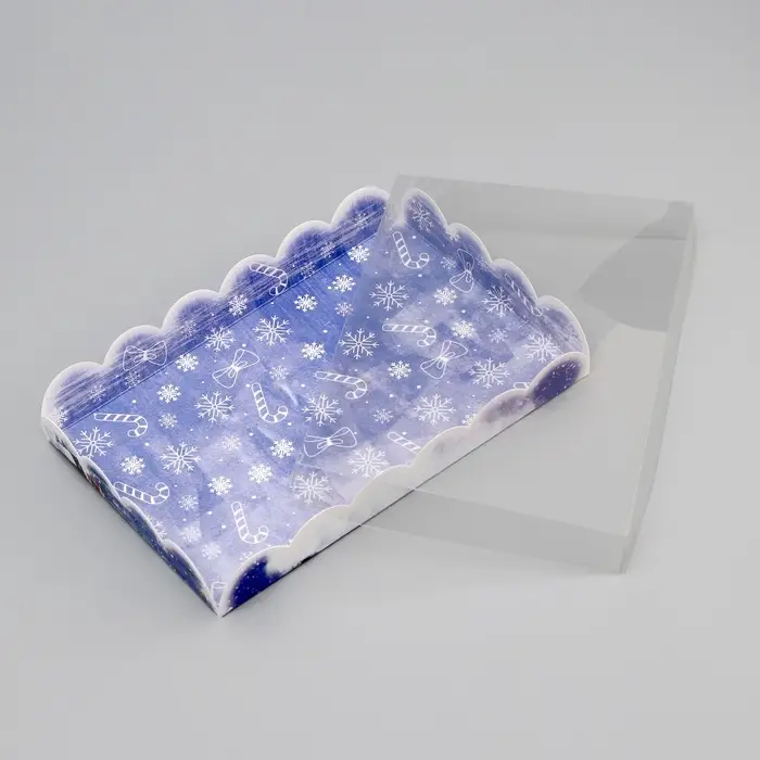 Коробка для печенья, кондитерская новогодняя упаковка, &laquo;С Новым годом!&raquo;, 22&times;15&times;3 см