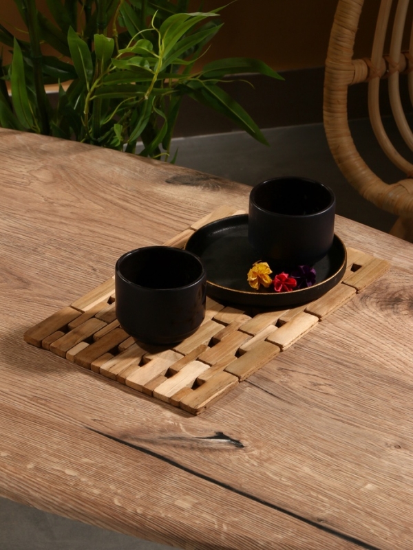 Коврик из тикового дерева, 30х20х0,7 см