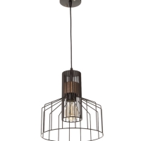 Светильник "Крит" 1х40Вт Е27 черный/коричневый 24,5х24,5х32(132)см