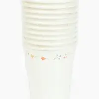 Стакан одноразовый бумажный &laquo;Керамика с цветами&raquo;, белый, 250 мл