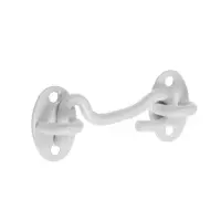 Крючок ветровой LOCKLAND KV001, L=75 мм, нержа, цвет белый, 2 шт