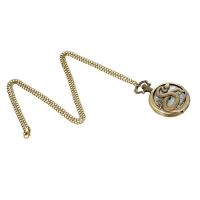 Часы карманные символ года &laquo;Змея&raquo;, кварцевые, цепочка l-40 см, d-4.5 см, Змея