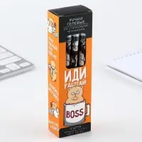 Ручка прикол пиши стирай синяя паста с колпачком &laquo;Трудокотик&raquo; гелевая 0,5 мм