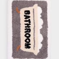 Коврик Доляна Bathroom, 40&times;60 см, микрофибра, серый