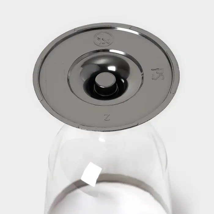 Бокал пластиковый одноразовый для вина &laquo;Кристалл&raquo;, 200 мл, с металлизированными каемками, цвет прозрачный, 6 шт/уп