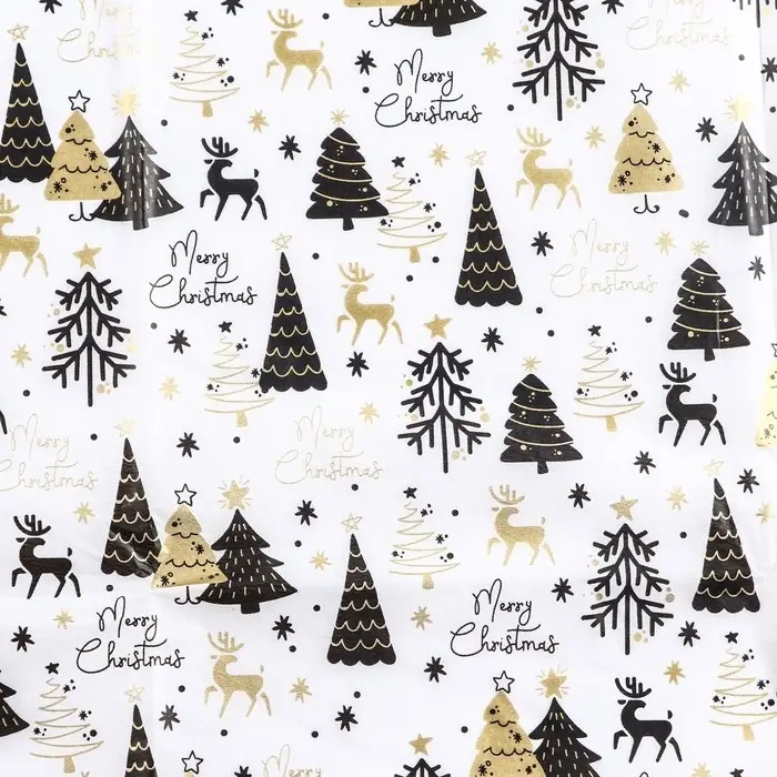 Бумага упаковочная тишью, новогодняя упаковка &laquo;Оленята&raquo;,50&times;65 см