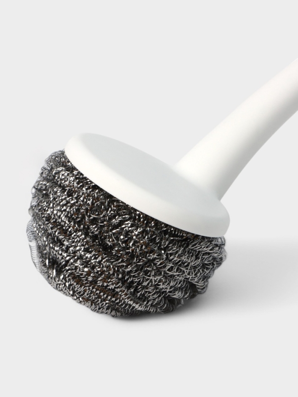 Щётка для мытья посуды с металличкой губкой Breeze, удобная ручка, 30&times;6 см