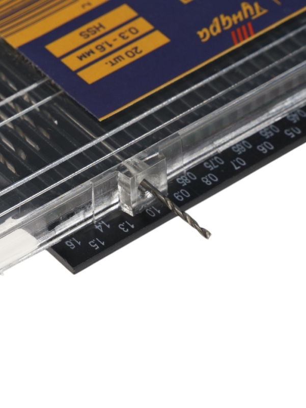 Набор мини сверл по металлу ТУНДРА, HSS, 0.3 - 1.6 мм, 20 шт.