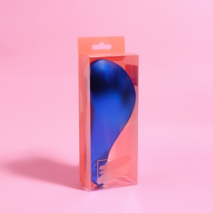 Расчёска массажная, 8 &times; 18,5 см, PVC коробка, цвет МИКС