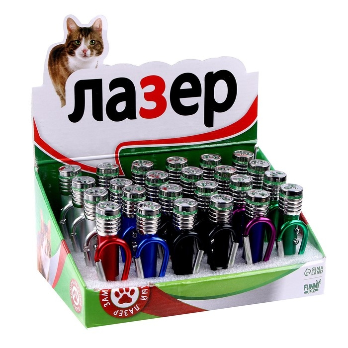 Лазер &laquo;Для кошачьего веселья&raquo;, цвета МИКС, в шоубоксе