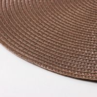 Набор салфеток сервировочных на стол Доляна &laquo;Лофт&raquo;, 4 шт, d=38 см, цвет кофейный