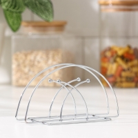 Салфетница Доляна &laquo;Меч&raquo;, 13,5&times;6&times;7 см, цвет хром