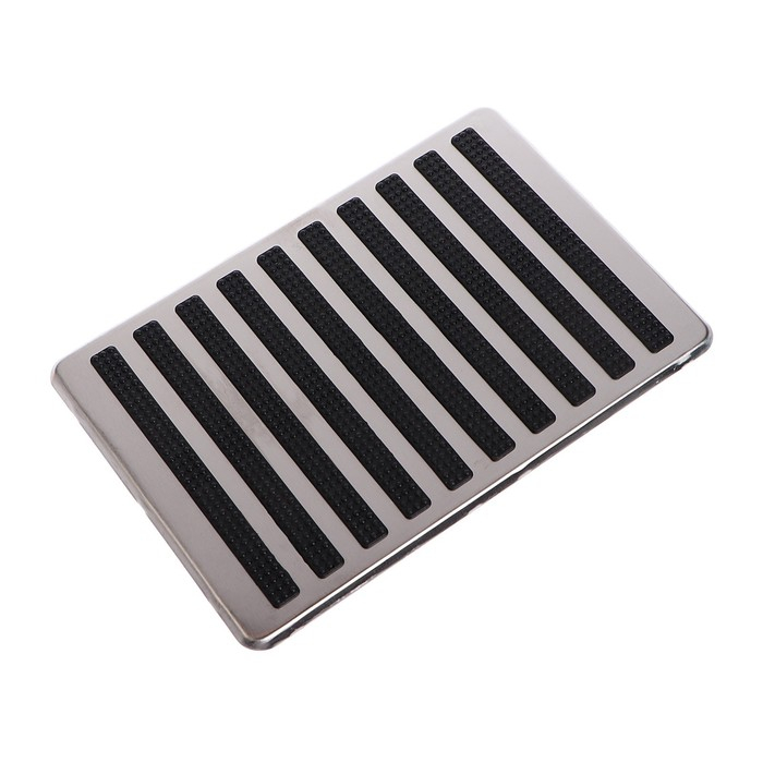 Накладка-подпятник для автоковрика, 24&times;16, металлическая с креплением