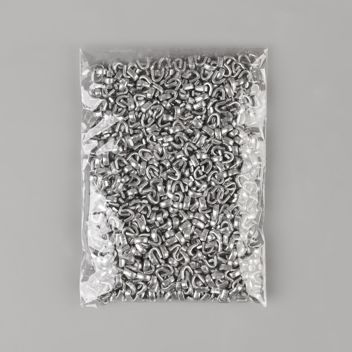 Верхний ограничитель для молнии, металлический, №3, 1000 &plusmn; 20 шт, цвет серебряный