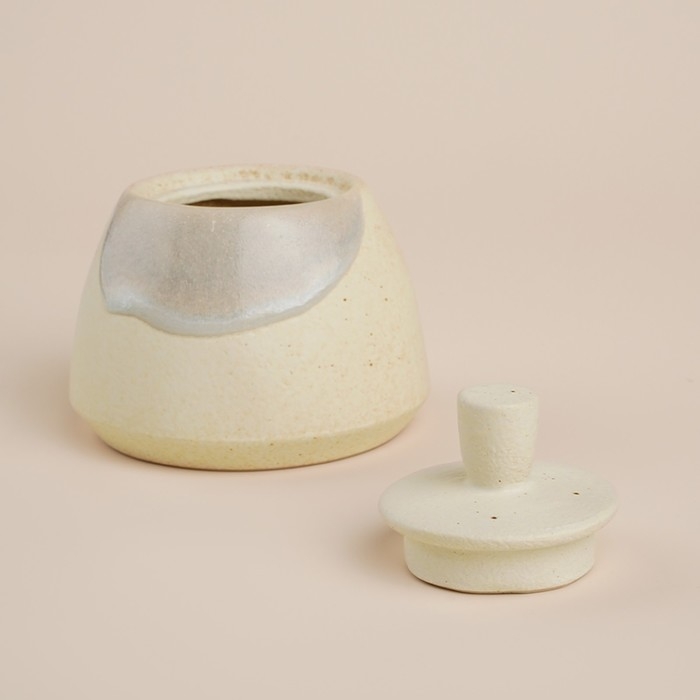 Сахарница фарфоровая SL Home &laquo;Волны Сардинии&raquo;, 280 мл, 9,5&times;10,5 см, цвет бежевый