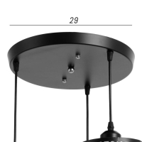 Светильник BayerLux 1954/3BK E27 40Вт черный 29х29х22-122 см