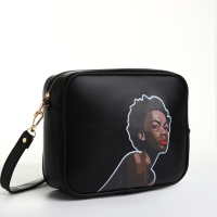 Сумка женская через плечо TEXTURA, маленького размера, цвет чёрный