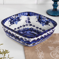 Блюдо &laquo;Сухарница&raquo;, гжель, микс