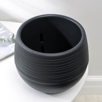 Горшок для цветов с поддоном &laquo;Япония&raquo;, 2 л, цвет графитовый